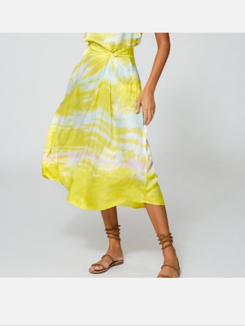NWT Womens young fabulous & broke Yellow Skirt Large